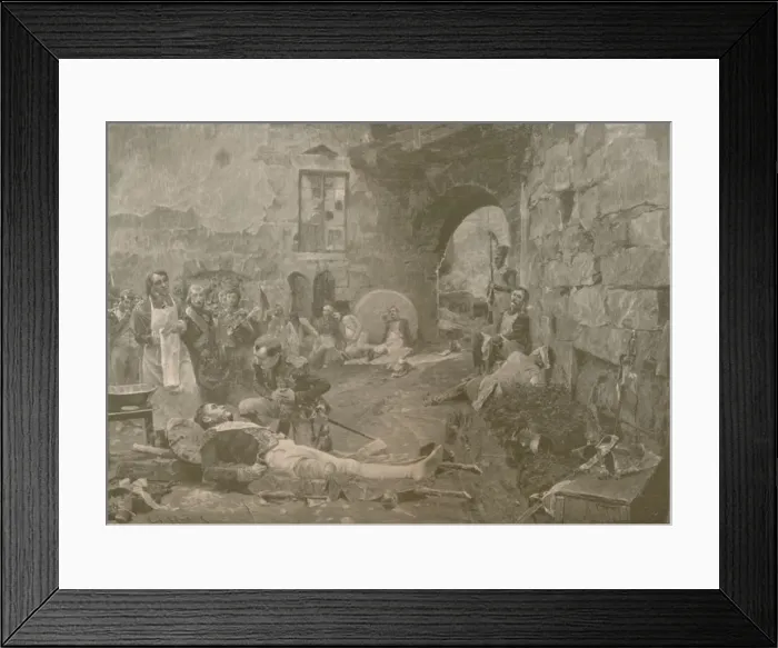 Framed Print : Napoleon and Marshal Lannes at Essling, 1809, (1896). Artist: William Baxter Palmer Closson Framed Print : Napoleon and Marshal Lannes at Essling, 1809, (1896). Artist: William Baxter Palmer Closson