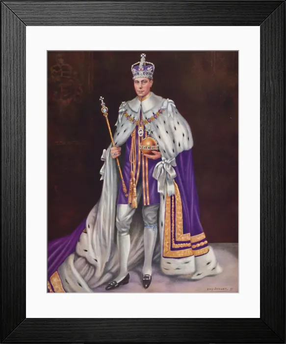Framed Print : His Majesty King George VI, 1937. Artist: Louis Dezart Framed Print : His Majesty King George VI, 1937. Artist: Louis Dezart