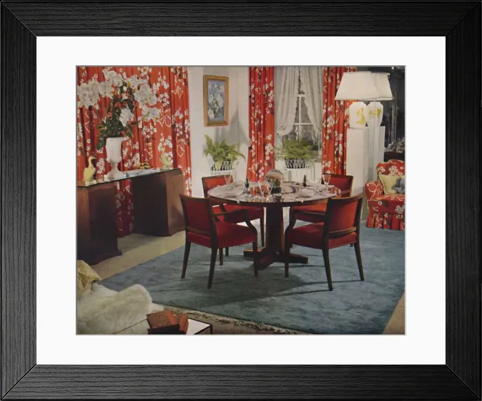 Framed Print : Dining-Room Designed By Hayes Marshall, 1939 Framed Print : Dining-Room Designed By Hayes Marshall, 1939