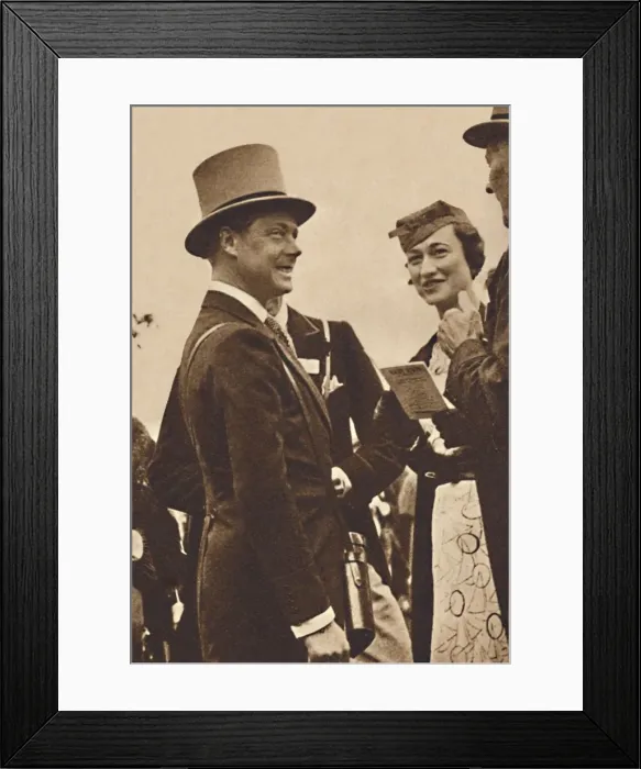Framed Print : Ascot, June, 1935 - King Edward, then Prince of Wales, with Mrs. Simpson, 1937 Framed Print : Ascot, June, 1935 - King Edward, then Prince of Wales, with Mrs. Simpson, 1937