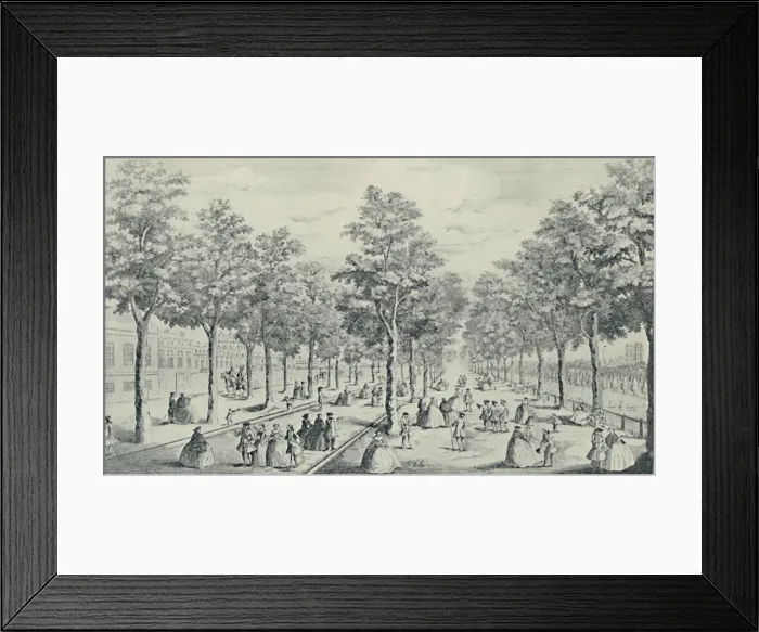 Framed Print : Society in the Mall, 1741, (1920). Artist: James Smith Framed Print : Society in the Mall, 1741, (1920). Artist: James Smith