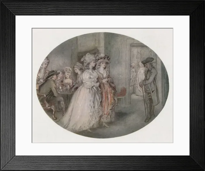 Framed Print : The Promenade at Carlisle House, 1780, (1920). Artist: JR Smith Framed Print : The Promenade at Carlisle House, 1780, (1920). Artist: JR Smith