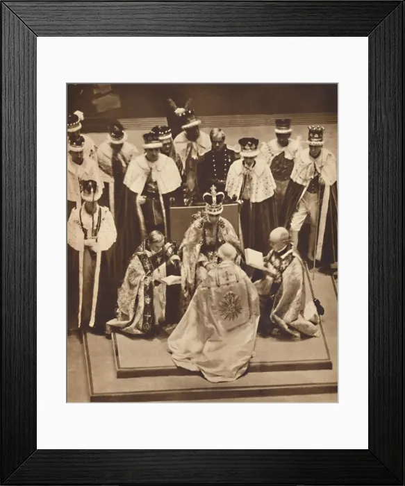 Framed Print : Primate Kneels at the Kings Knees, May 12 1937 Framed Print : Primate Kneels at the Kings Knees, May 12 1937