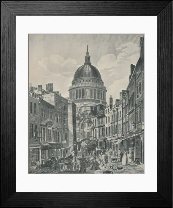 Framed Print : In St. Martin s-Le-Grand, 1800, (1920). Artist: James Baily Framed Print : In St. Martin s-Le-Grand, 1800, (1920). Artist: James Baily