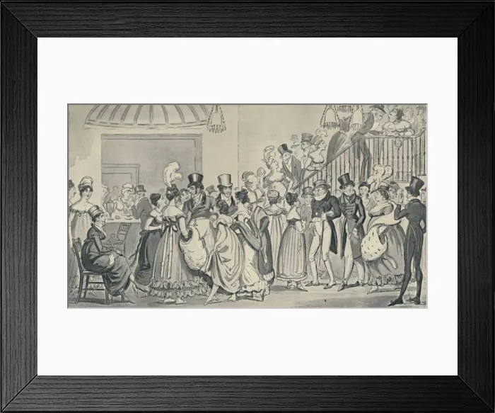 Framed Print : In the Saloon at Covent Garden, 1821, (1920). Artists: Isaac Robert Cruikshank, George Cruikshank Framed Print : In the Saloon at Covent Garden, 1821, (1920). Artists: Isaac Robert Cruikshank, George Cruikshank