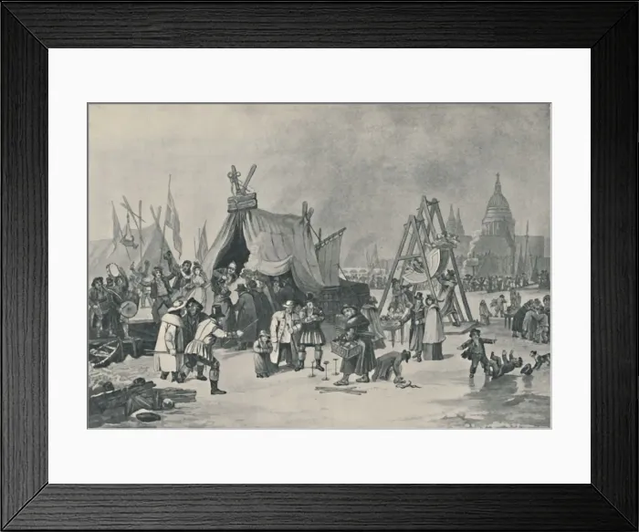 Framed Print : The Fair on the Frozen Thames, 1814, (1920). Artist: Luke Clennell Framed Print : The Fair on the Frozen Thames, 1814, (1920). Artist: Luke Clennell
