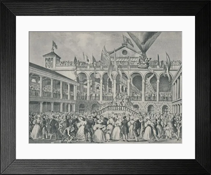 Framed Print : Opening of New Hungerford Market, July 2nd, 1833, (1920) Framed Print : Opening of New Hungerford Market, July 2nd, 1833, (1920)