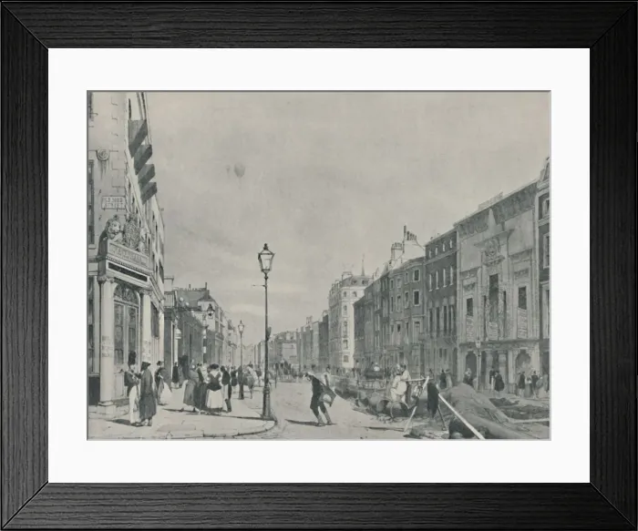 Framed Print : Balloons Over Piccadilly, 1842, (1920) Framed Print : Balloons Over Piccadilly, 1842, (1920)