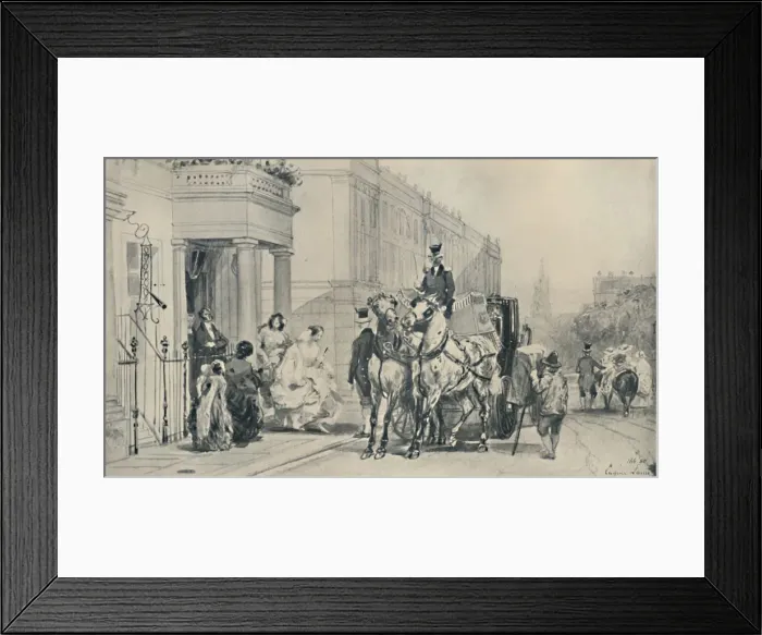 Framed Print : In Eaton Square, 1850, (1920). Artist: Eugene Louis Lami Framed Print : In Eaton Square, 1850, (1920). Artist: Eugene Louis Lami