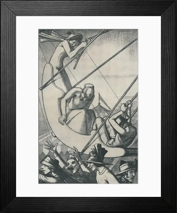 Framed Print : Bank Holiday - The Swings, 1920, 1920. Artist: Randolph Schwabe Framed Print : Bank Holiday - The Swings, 1920, 1920. Artist: Randolph Schwabe