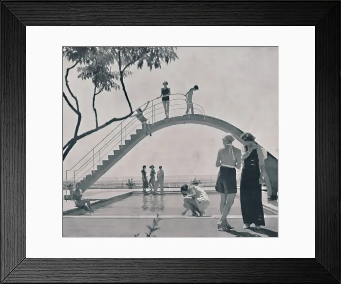 Framed Print : A water-chute for a swimming bath, , 1935. Artist: Paul Heinrich August Wolff Framed Print : A water-chute for a swimming bath, , 1935. Artist: Paul Heinrich August Wolff