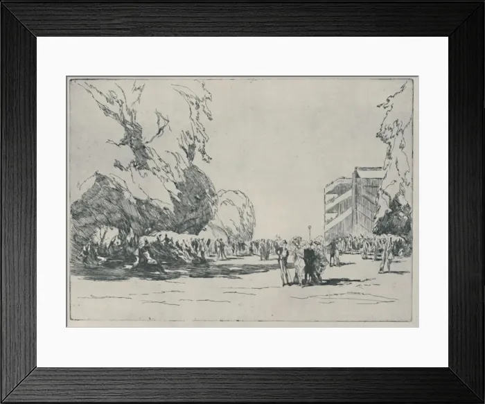 Framed Print : Ascot - The Paddock, 1914, (1920). Artist: Claude Allin Shepperson Framed Print : Ascot - The Paddock, 1914, (1920). Artist: Claude Allin Shepperson