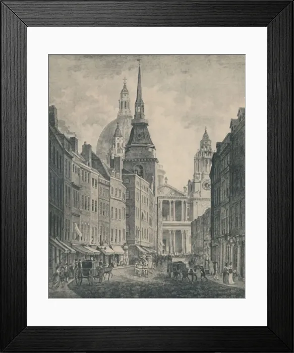 Framed Print : Shopping in Ludgate Street, 1795, 1920. Artist: Thomas Morris Framed Print : Shopping in Ludgate Street, 1795, 1920. Artist: Thomas Morris