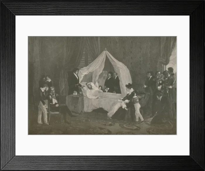 Framed Print : Death of Napoleon I, 1821, (1896). Artist: Henry Wolf Framed Print : Death of Napoleon I, 1821, (1896). Artist: Henry Wolf