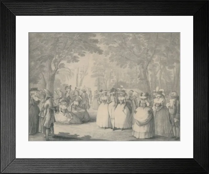 Framed Print : In Carlton House Gardens, 1760-1820, (1920). Artist: William Dickinson Framed Print : In Carlton House Gardens, 1760-1820, (1920). Artist: William Dickinson
