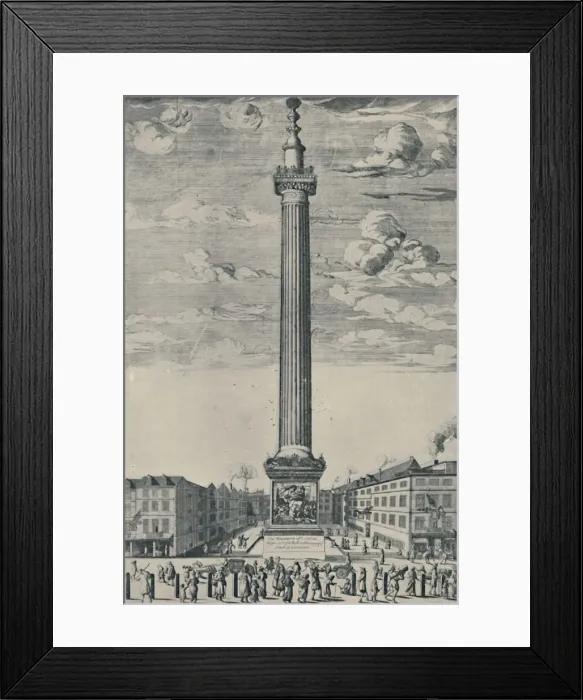 Framed Print : The Monument of London, c1685, (1920) Framed Print : The Monument of London, c1685, (1920)
