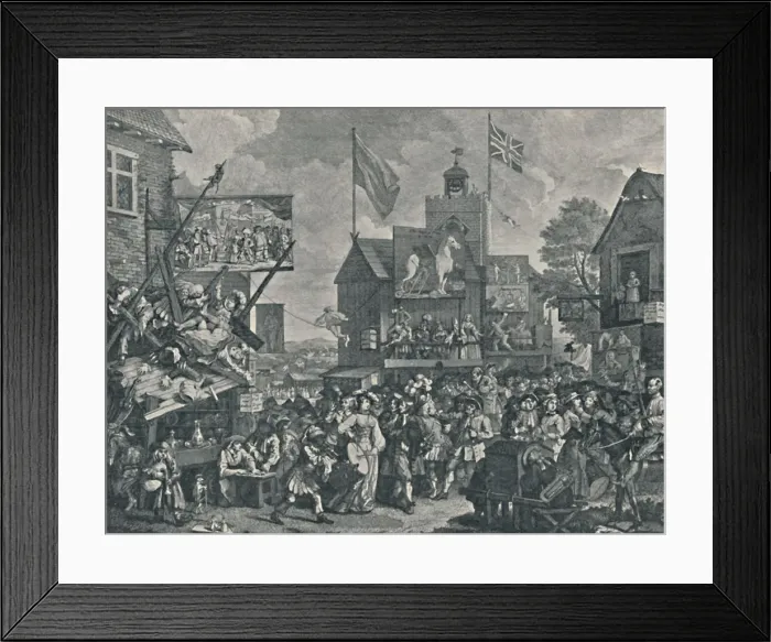 Framed Print : Southwark Fair, 1733, (1920). Artist: William Hogarth Framed Print : Southwark Fair, 1733, (1920). Artist: William Hogarth
