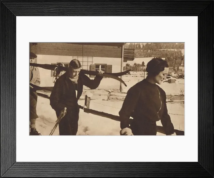 Framed Print : Winter Sport, Austria, 1935, 1937 Framed Print : Winter Sport, Austria, 1935, 1937