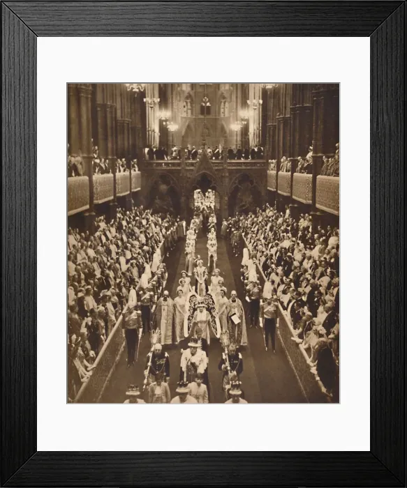 Framed Print : The Queens Procession, May 12 1937 Framed Print : The Queens Procession, May 12 1937