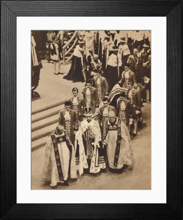 Framed Print : King George VI leaves the Abbey, May 12 1937 Framed Print : King George VI leaves the Abbey, May 12 1937