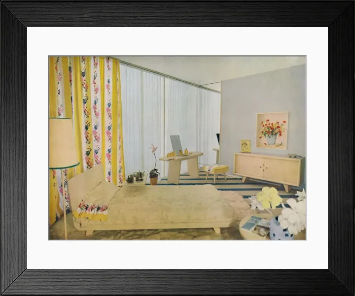 Framed Print : Bedroom Designed by Suzanne Guiguichon, 1939 Framed Print : Bedroom Designed by Suzanne Guiguichon, 1939