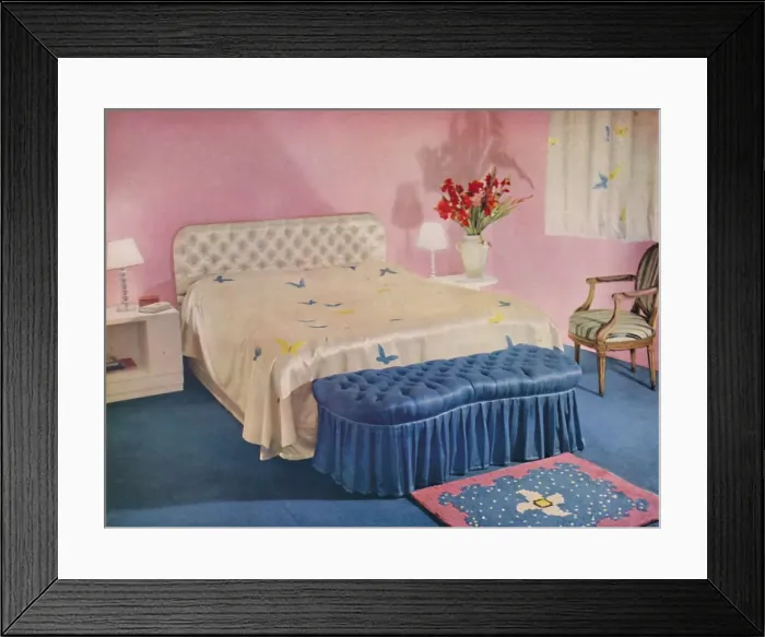 Framed Print : Bedroom Designed by Green and Abbott, Ltd. 1939 Framed Print : Bedroom Designed by Green and Abbott, Ltd. 1939