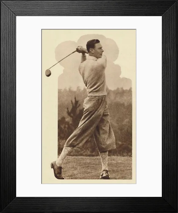 Framed Print : Drive - playing for the Generals in a match against the Admirals, c1926 (1937) Framed Print : Drive - playing for the Generals in a match against the Admirals, c1926 (1937)
