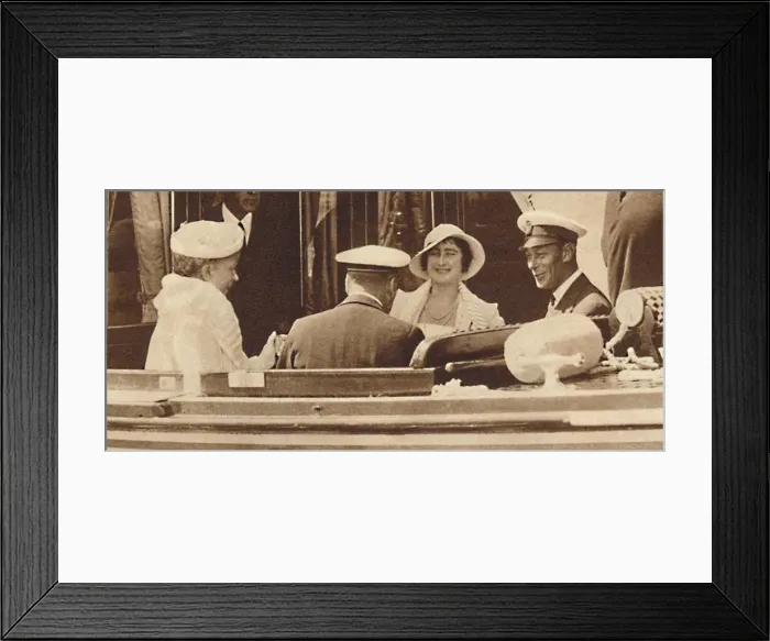 Framed Print : Family Joke - leaving the Royal Yacht Albert and Victoria at Cowes, c1935 (1937) Framed Print : Family Joke - leaving the Royal Yacht Albert and Victoria at Cowes, c1935 (1937)