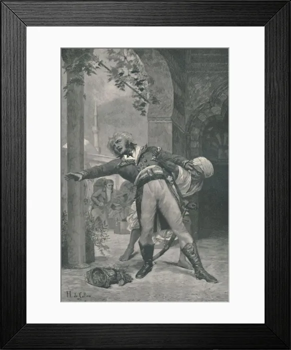 Framed Print : The Assassination of Kleber at Cairo, June 14, 1800, (1896). Artist: M Haider Framed Print : The Assassination of Kleber at Cairo, June 14, 1800, (1896). Artist: M Haider