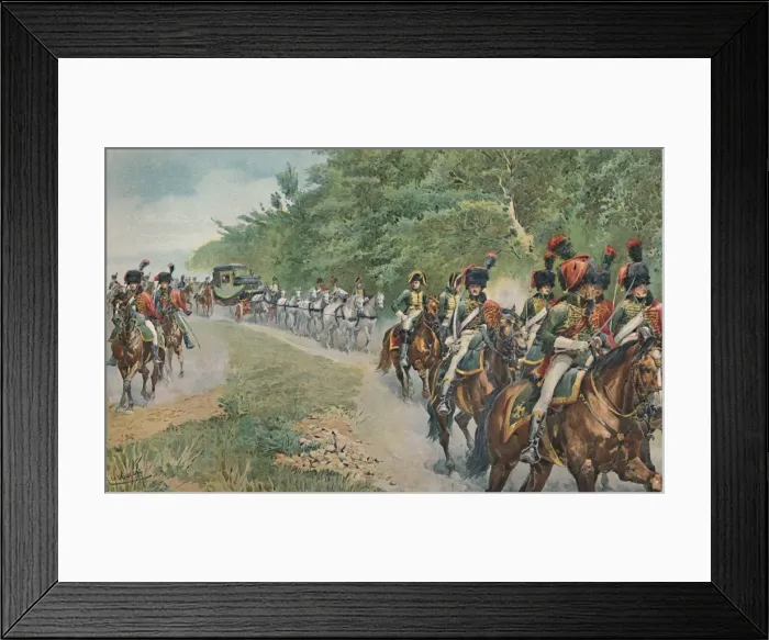 Framed Print : Napoleons Mode of Traveling, c1800, (1896) Framed Print : Napoleons Mode of Traveling, c1800, (1896)