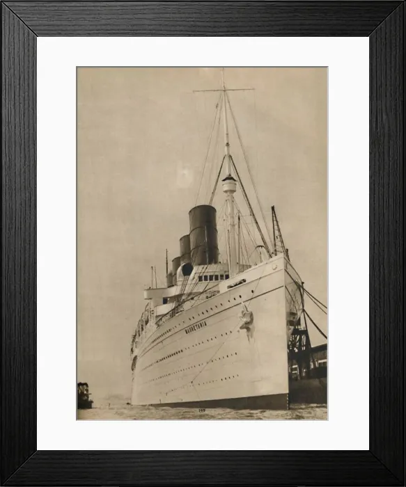 Framed Print : Former Queen of the Ocean, R, M. S. Mauretania of the Cunard White Star Line, 1936 Framed Print : Former Queen of the Ocean, R, M. S. Mauretania of the Cunard White Star Line, 1936