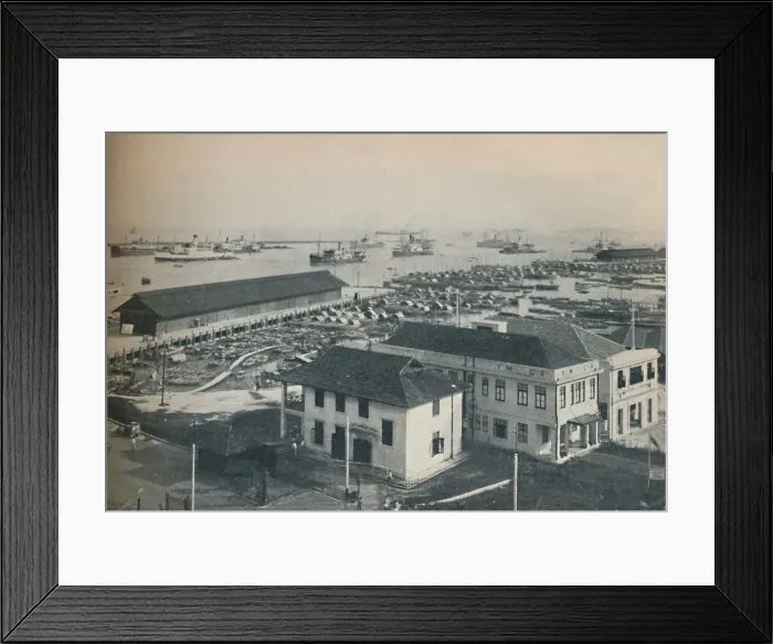 Framed Print : Singapore Harbour is always crowded with shipping of many type and nationalities, 1937 Framed Print : Singapore Harbour is always crowded with shipping of many type and nationalities, 1937