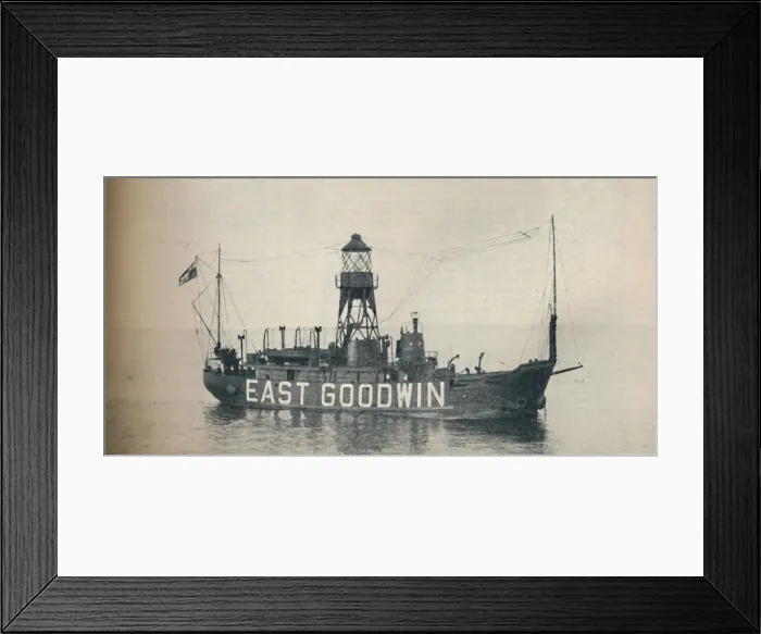 Framed Print : East Goodwin Lightship one and a half miles east of the Goodwin Sands, 1937 Framed Print : East Goodwin Lightship one and a half miles east of the Goodwin Sands, 1937