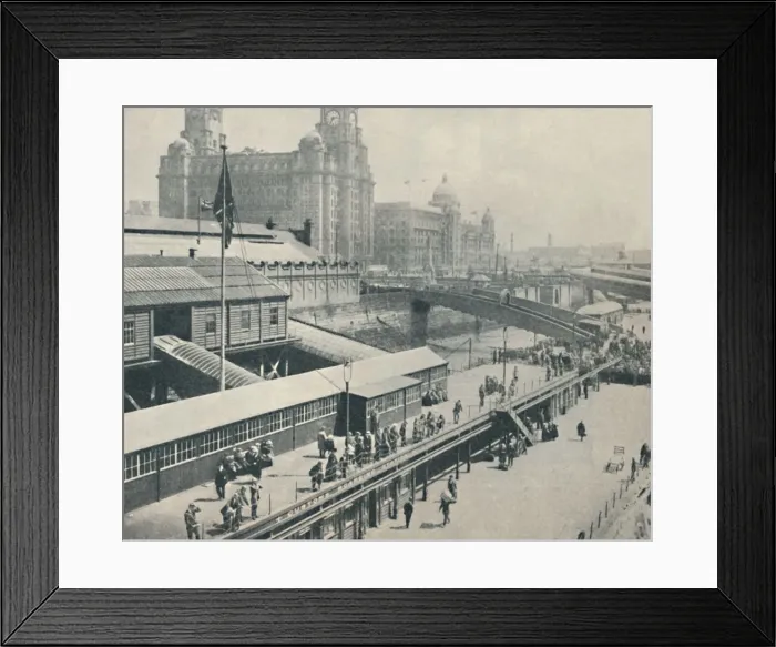 Framed Print : Liverpool Landing Stage is one of the most interesting river fronts in Great Britain, 1937