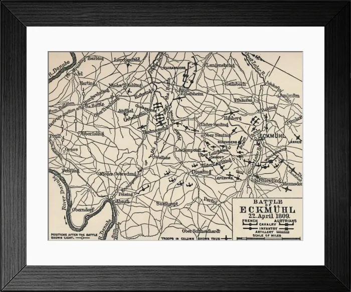 Framed Print : Battle of Eckmühl, 22 April 1809, (1896) Framed Print : Battle of Eckmühl, 22 April 1809, (1896)