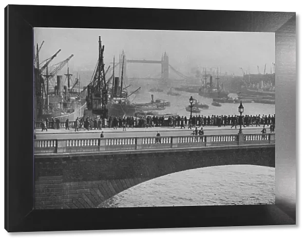The Upper Pool from London Bridge, one of the busiest sections of the Port of London, 1936