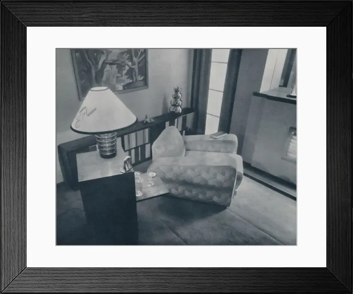 Framed Print : A small room designed and furnished by Michael Dawn, Bedford, England, 1935 Framed Print : A small room designed and furnished by Michael Dawn, Bedford, England, 1935