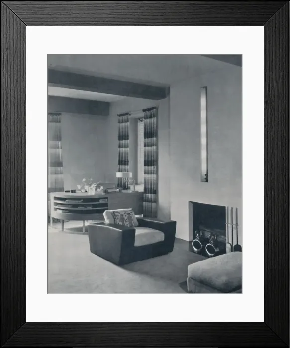 Framed Print : A living-room in a New York apartment, designed by Frankl Galleries, Inc. 1935 Framed Print : A living-room in a New York apartment, designed by Frankl Galleries, Inc. 1935