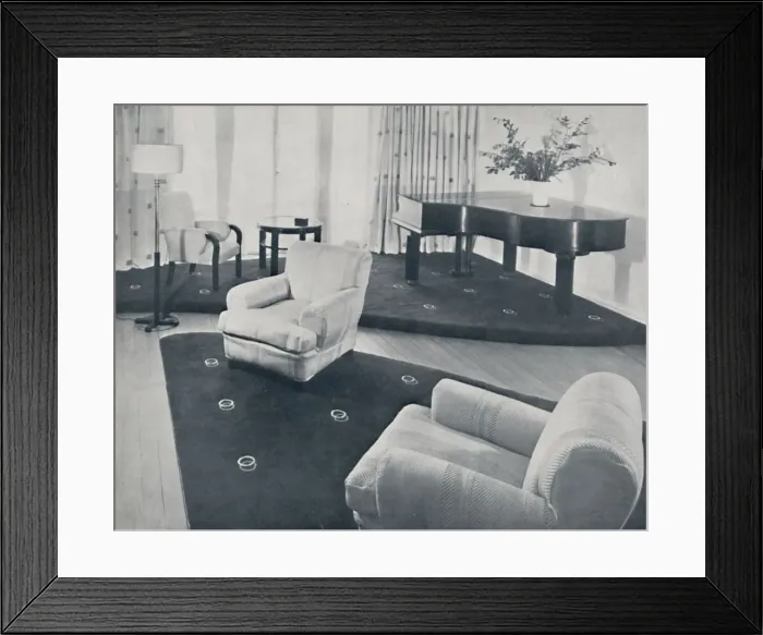 Framed Print : A lounge, designed and carried out by Ian Henderson & Co. London, 1935 Framed Print : A lounge, designed and carried out by Ian Henderson & Co. London, 1935