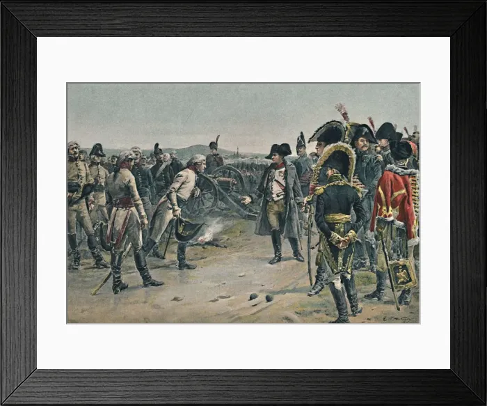 Framed Print : The Meeting of Napoleon and Mack, 1805, (1896) Framed Print : The Meeting of Napoleon and Mack, 1805, (1896)