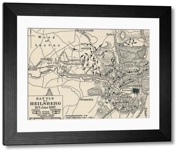 Framed Print : Battle of Heilsberg, 10th June 1807, (1896) Framed Print : Battle of Heilsberg, 10th June 1807, (1896)