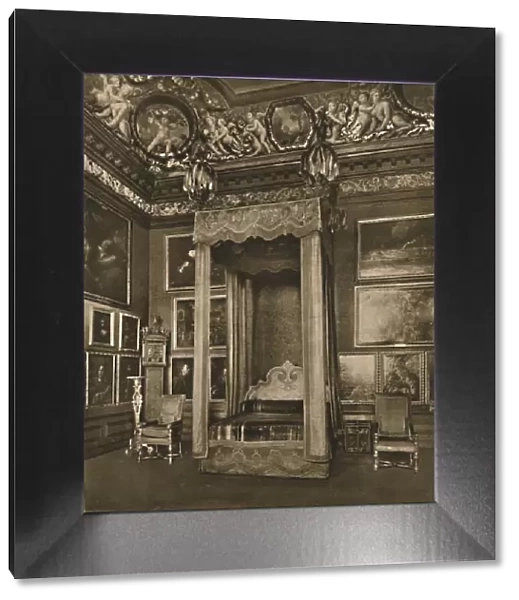 William IIIs State Bedstead in the Great Bedchamber, 1927. Artists: Edward F Strange, Unknown