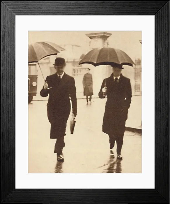 Framed Print : Walking In The Rain, 1937 Framed Print : Walking In The Rain, 1937
