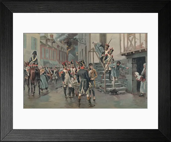 Framed Print : Arresting Deserters, 1896