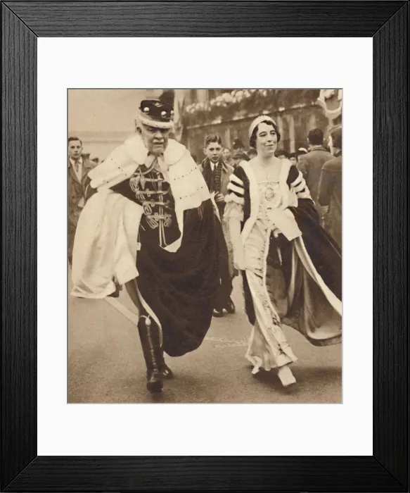 Framed Print : Lord and Lady Armstrong, May 12 1937 Framed Print : Lord and Lady Armstrong, May 12 1937