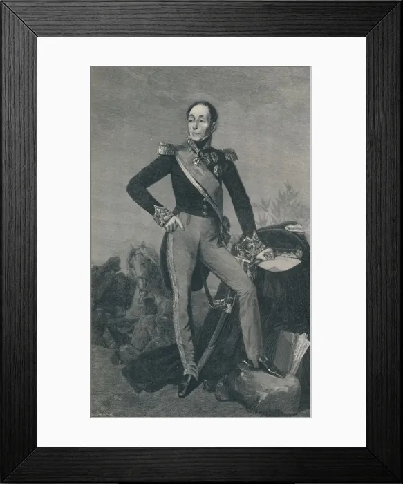 Framed Print : Marshal Emmanuel, Marquis De Grouchy, c1834, (1896). Artist: Henry Wolf