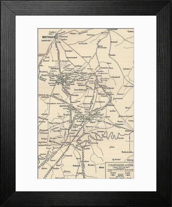 Framed Print : Campaign of 1815. June 15th to 19th, (1896) Framed Print : Campaign of 1815. June 15th to 19th, (1896)