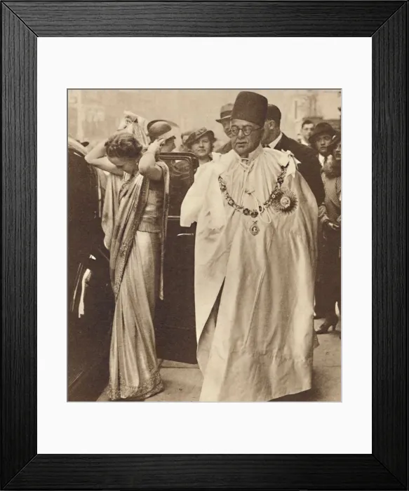 Framed Print : H. H. The Prince Aga Khan and the Begum Aga Khan, May 12 1937 Framed Print : H. H. The Prince Aga Khan and the Begum Aga Khan, May 12 1937