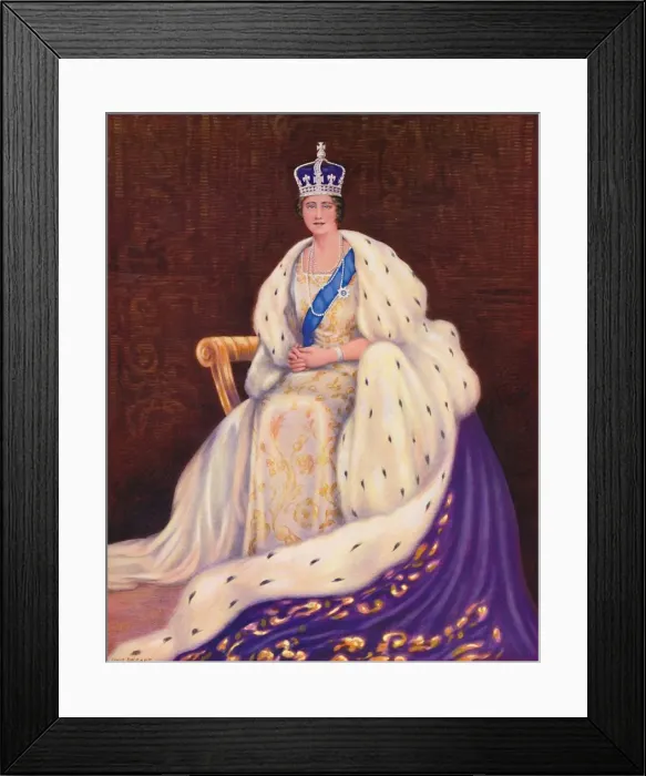 Framed Print : Her Majesty the Queen, 1937. Artist: Louis Dezart Framed Print : Her Majesty the Queen, 1937. Artist: Louis Dezart