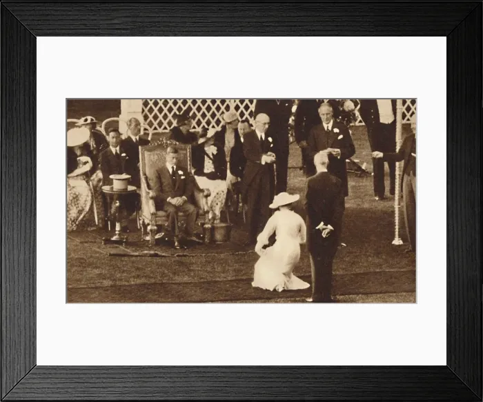 Framed Print : Curtsy To Her King, 1937 Framed Print : Curtsy To Her King, 1937